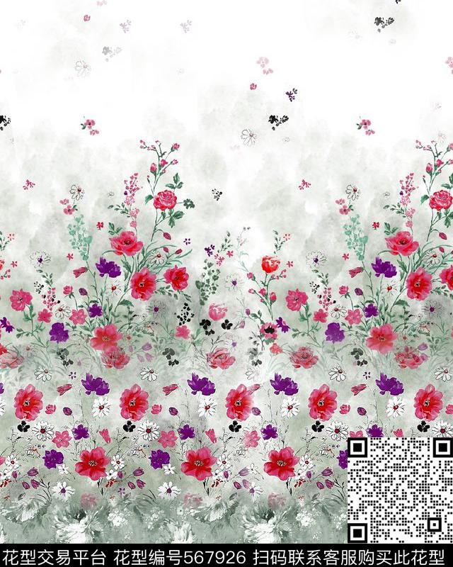 田园风小碎花定位数码印花华亿平台下载（图片编号: 567926） - 瓦栏（Walan）