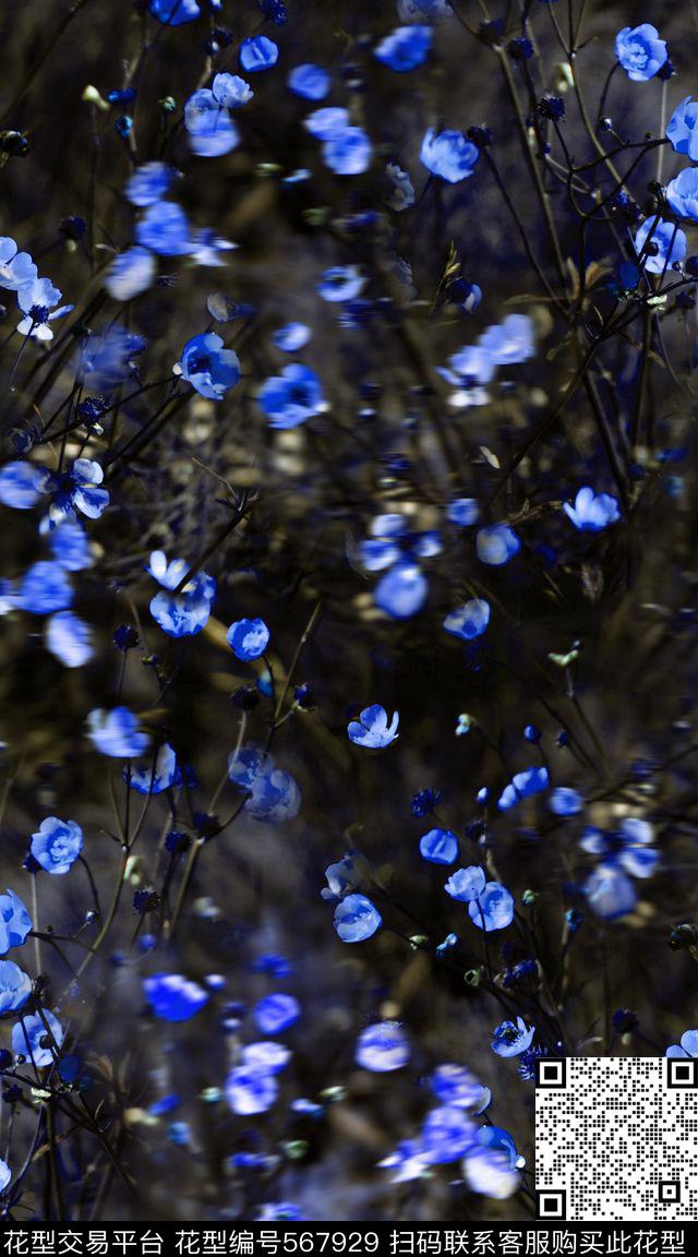 时尚潮流照片景观模糊花卉植物满版印花服装数码印花华亿平台下载（图片编号: 567929） - 瓦栏（Walan）