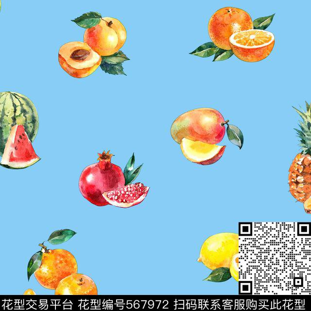 田园风水果数码印花华亿平台下载（图片编号: 567972） - 瓦栏（Walan）