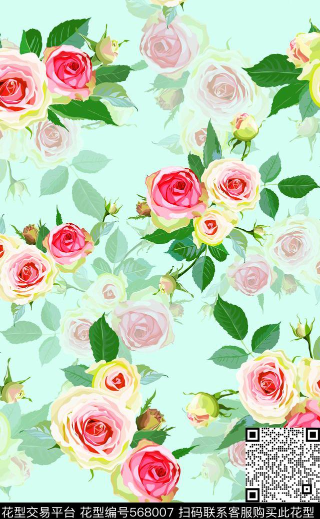 玫瑰沙发布最新流行数码印花华亿平台下载（图片编号: 568007） - 瓦栏（Walan）