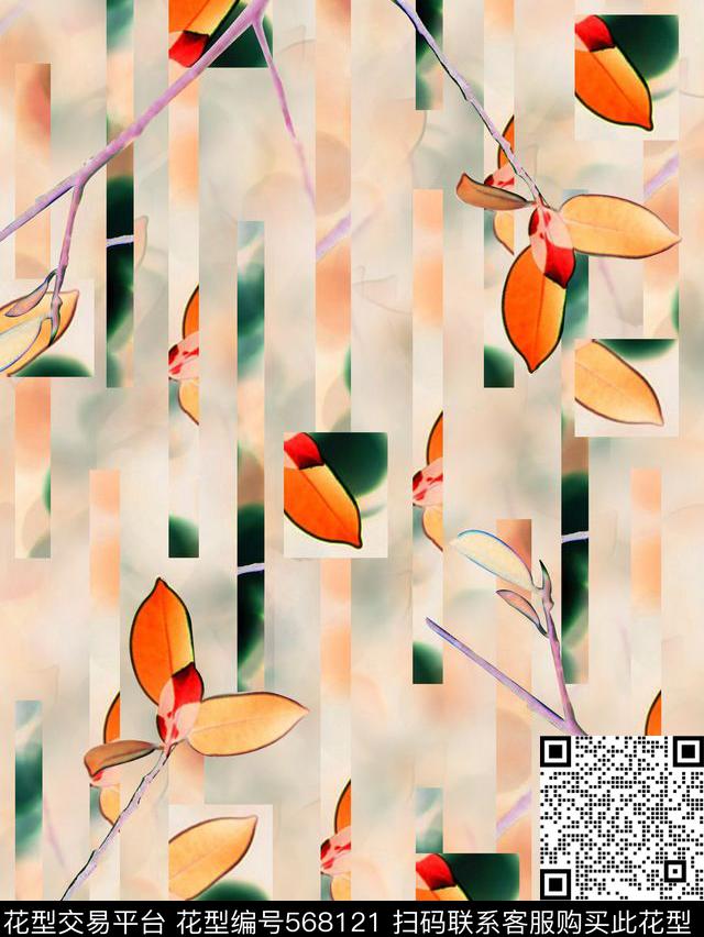 时尚潮流大牌手绘数码印花华亿平台下载（图片编号: 568121） - 瓦栏（Walan）