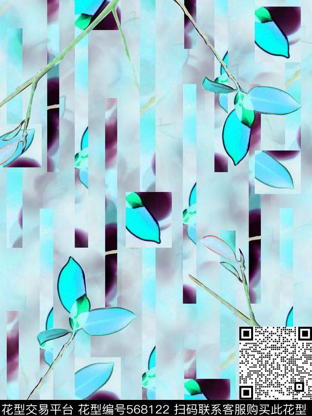 时尚潮流大牌手绘数码印花华亿平台下载（图片编号: 568122） - 瓦栏（Walan）