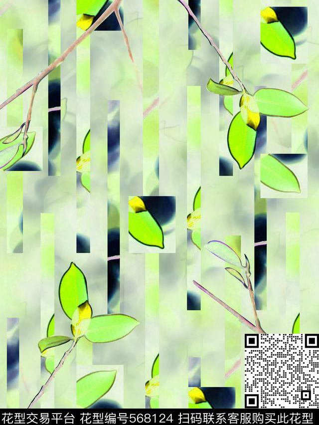 时尚潮流大牌手绘数码印花华亿平台下载（图片编号: 568124） - 瓦栏（Walan）