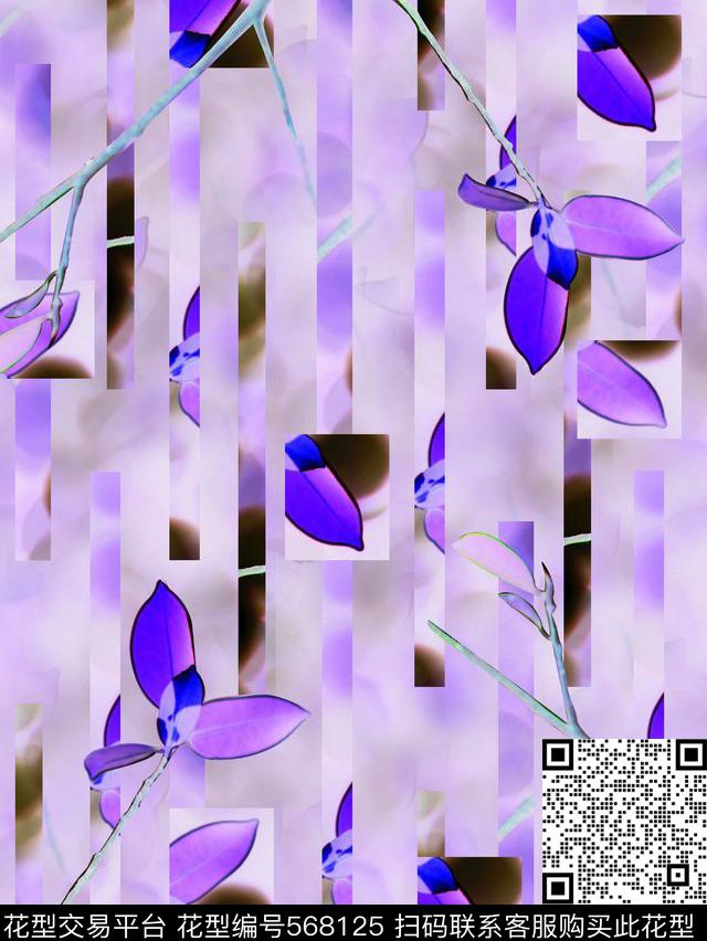 时尚潮流大牌手绘数码印花华亿平台下载（图片编号: 568125） - 瓦栏（Walan）