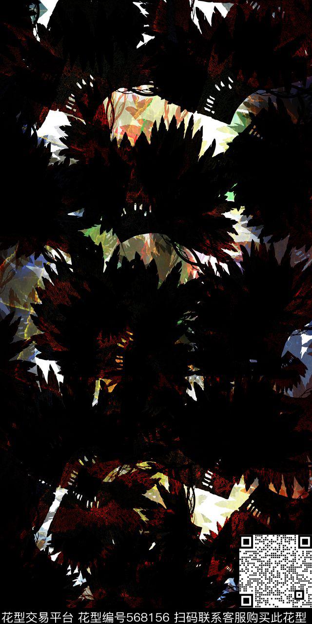 创新黑白深重数码印花华亿平台下载（图片编号: 568156） - 瓦栏（Walan）