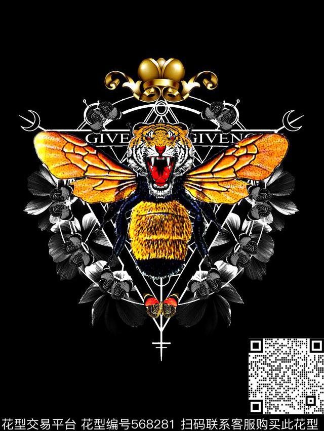 时尚潮流大牌纪焚希Givenchy风格数码印花华亿平台下载（图片编号: 568281） - 瓦栏（Walan）