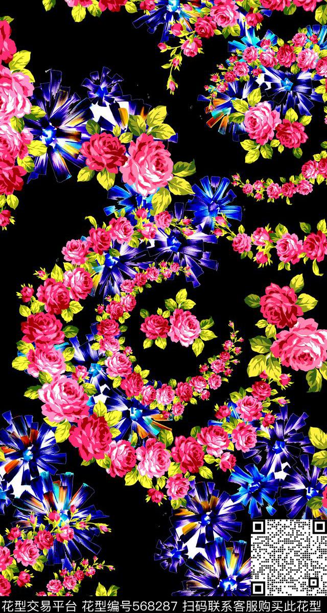 轮盘旋转经典数码印花华亿平台下载（图片编号: 568287） - 瓦栏（Walan）