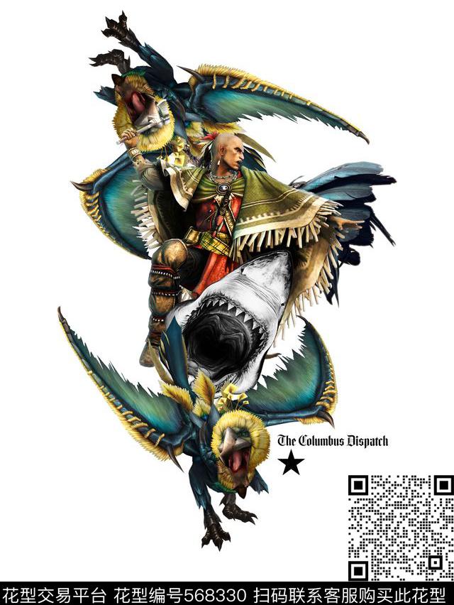 最新时尚流行个性原创印第安数码印花华亿平台下载（图片编号: 568330） - 瓦栏（Walan）