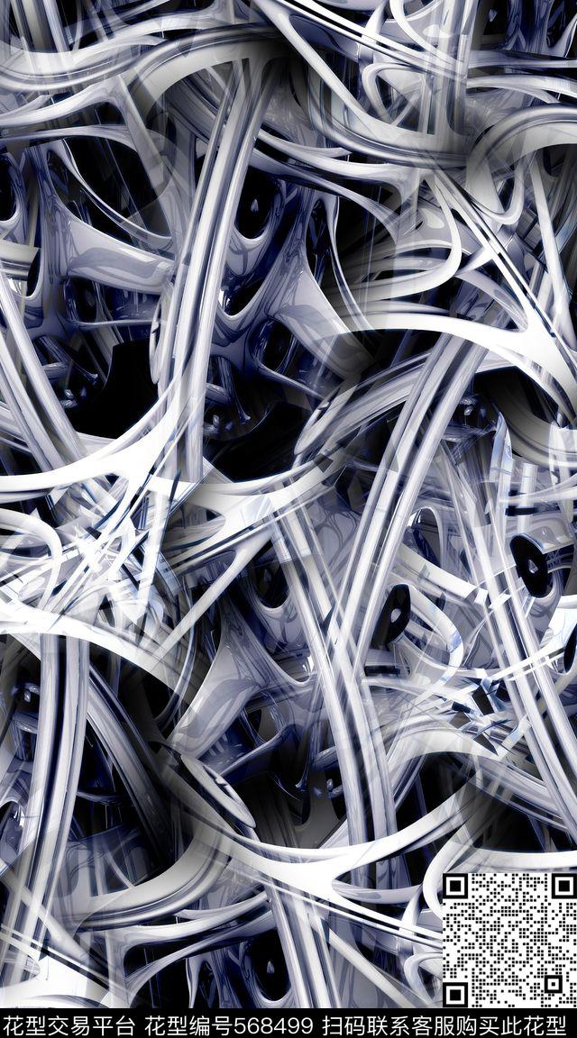 抽象创意大牌数码印花华亿平台下载（图片编号: 568499） - 瓦栏（Walan）