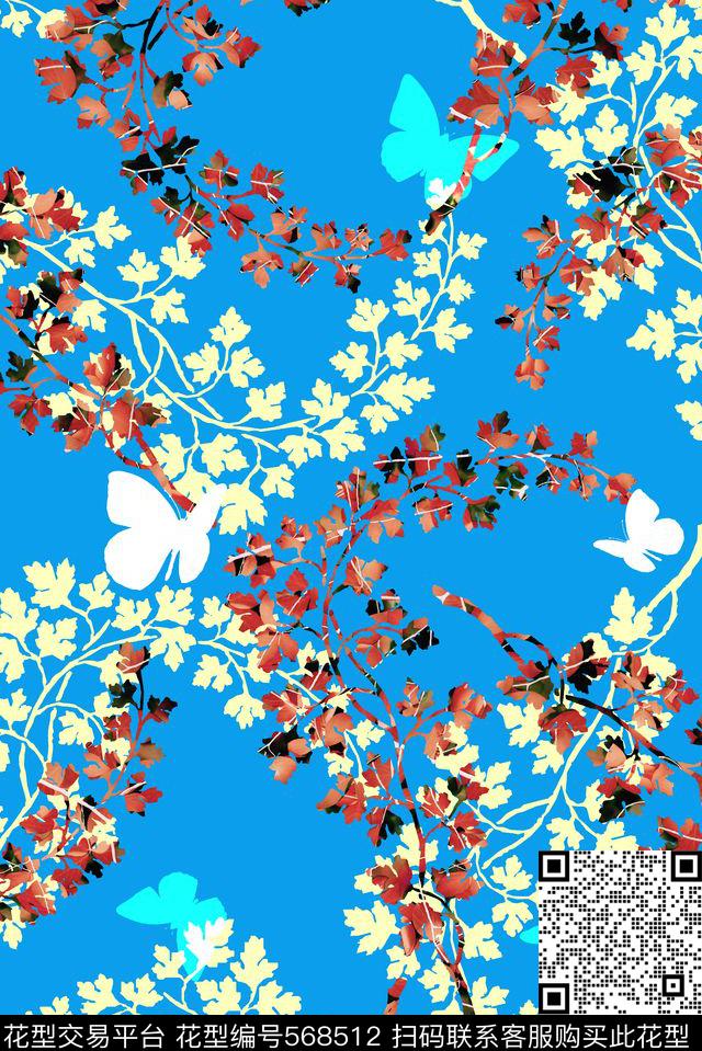 时尚潮流小清新女装小碎花数码印花华亿平台下载（图片编号: 568512） - 瓦栏（Walan）