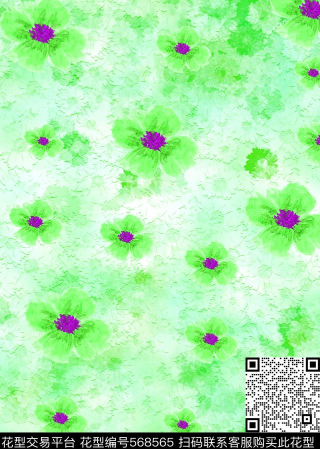 欧美彩花小碎花数码印花华亿平台下载（图片编号: 568565） - 瓦栏（Walan）