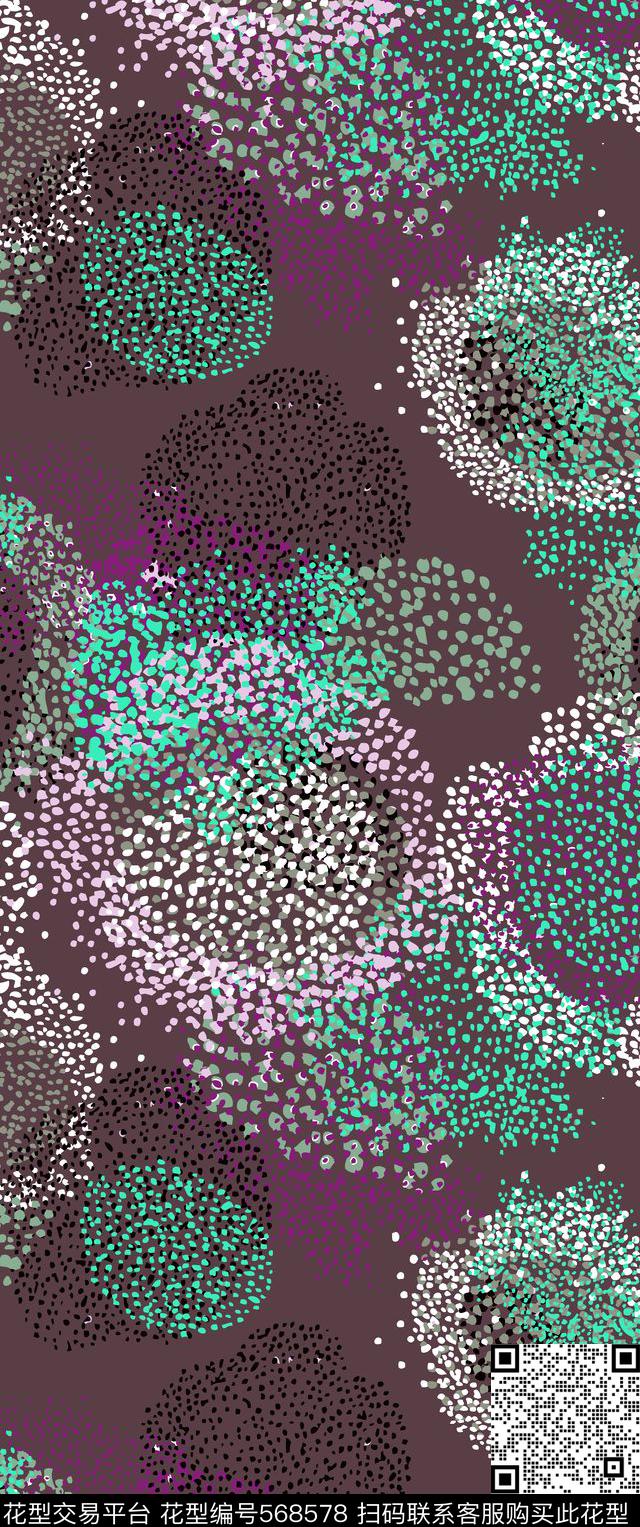 抽象点子仿古传统印花华亿平台下载（图片编号: 568578） - 瓦栏（Walan）