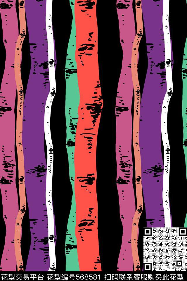 潮流创意电脑手绘数码印花华亿平台下载（图片编号: 568581） - 瓦栏（Walan）