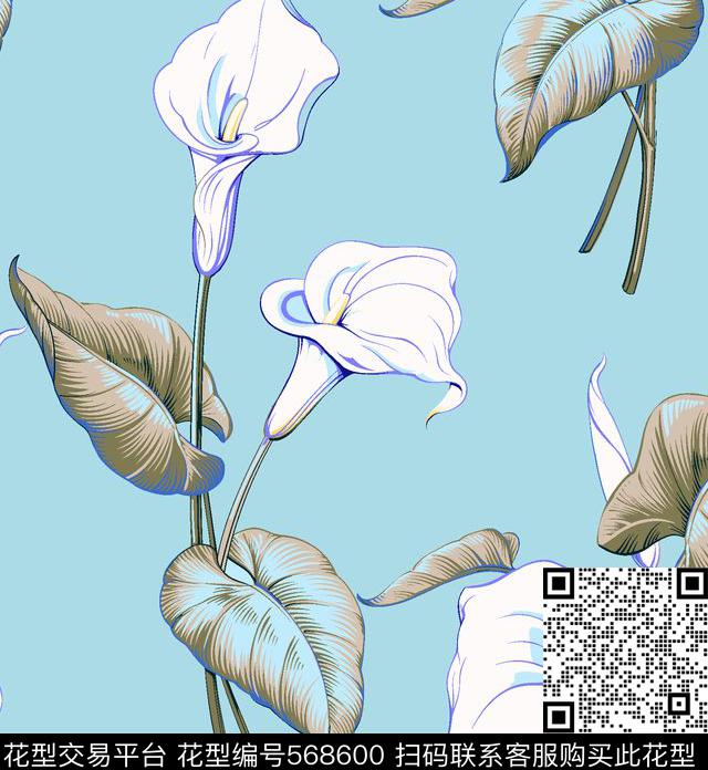 抽象马蹄热带传统印花华亿平台下载（图片编号: 568600） - 瓦栏（Walan）