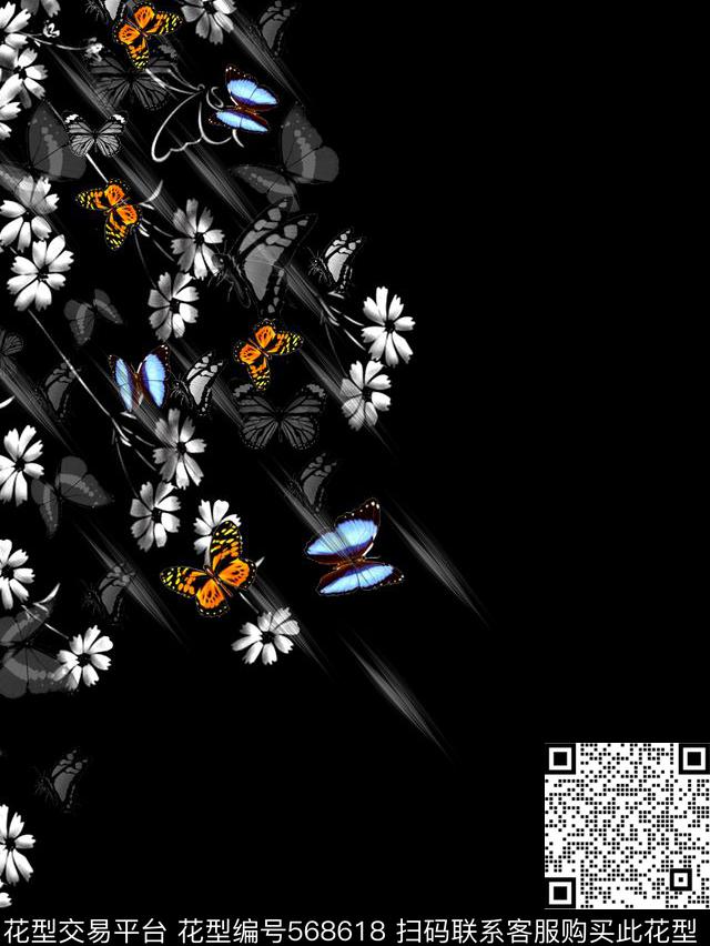 时尚潮流大牌男装花卉数码印花华亿平台下载（图片编号: 568618） - 瓦栏（Walan）