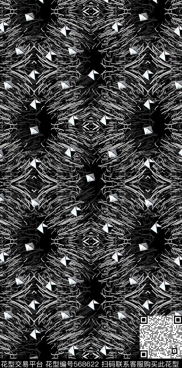 时尚潮流金属钉男装衬衫图案传统印花华亿平台下载（图片编号: 568622） - 瓦栏（Walan）