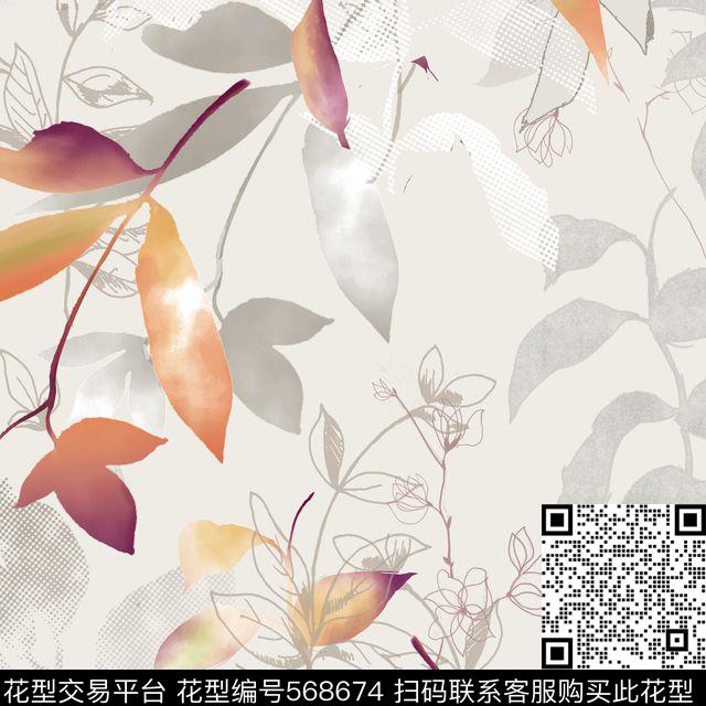 时尚花卉传统印花华亿平台下载（图片编号: 568674） - 瓦栏（Walan）