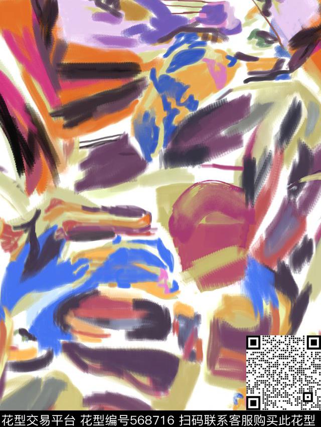 不规则几何女装潮流时尚大牌数码印花华亿平台下载（图片编号: 568716） - 瓦栏（Walan）