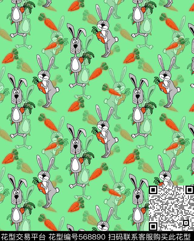 卡通动物卡通可爱传统印花华亿平台下载（图片编号: 568890） - 瓦栏（Walan）