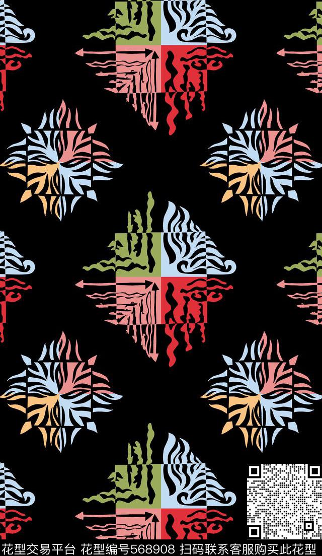 插画衬衣抽象传统印花华亿平台下载（图片编号: 568908） - 瓦栏（Walan）