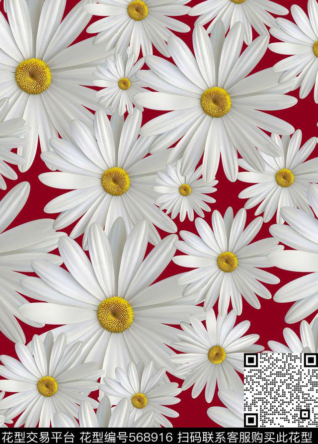 MAX-大牌风格深红底大牌田园风数码印花华亿平台下载（图片编号: 568916） - 瓦栏（Walan）