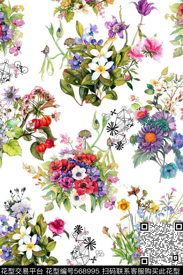 花卉男装女装数码印花华亿平台下载（图片编号: 568995） - 瓦栏（Walan）
