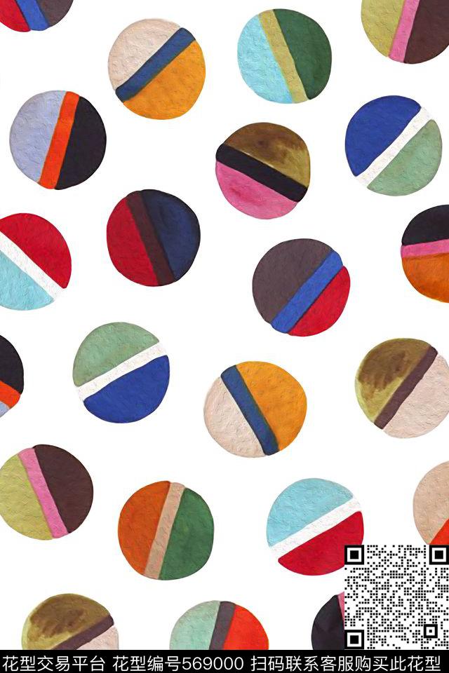 几何色块羽希--前卫几何传统印花华亿平台下载（图片编号: 569000） - 瓦栏（Walan）