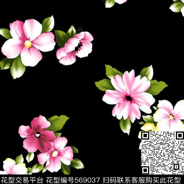 大花仿古花传统印花华亿平台下载（图片编号: 569037） - 瓦栏（Walan）