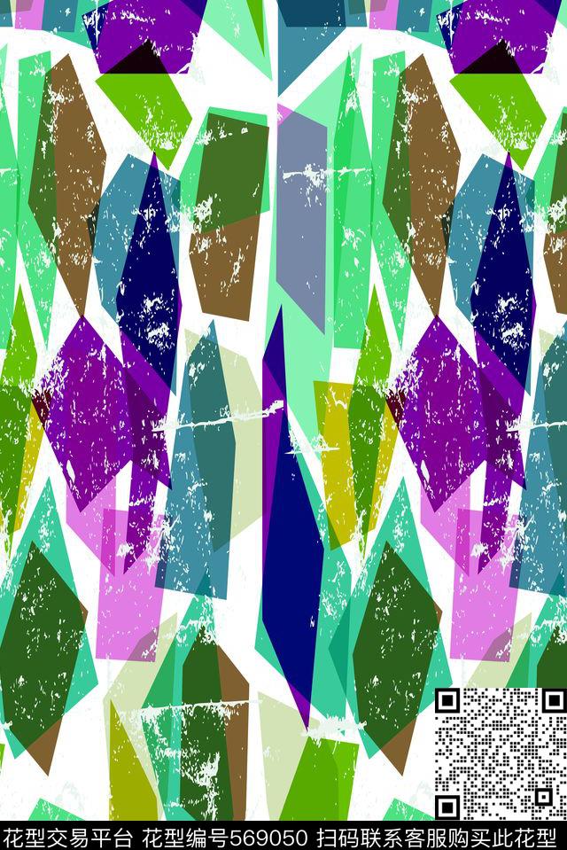 T恤华亿平台大色块简单传统印花华亿平台下载（图片编号: 569050） - 瓦栏（Walan）