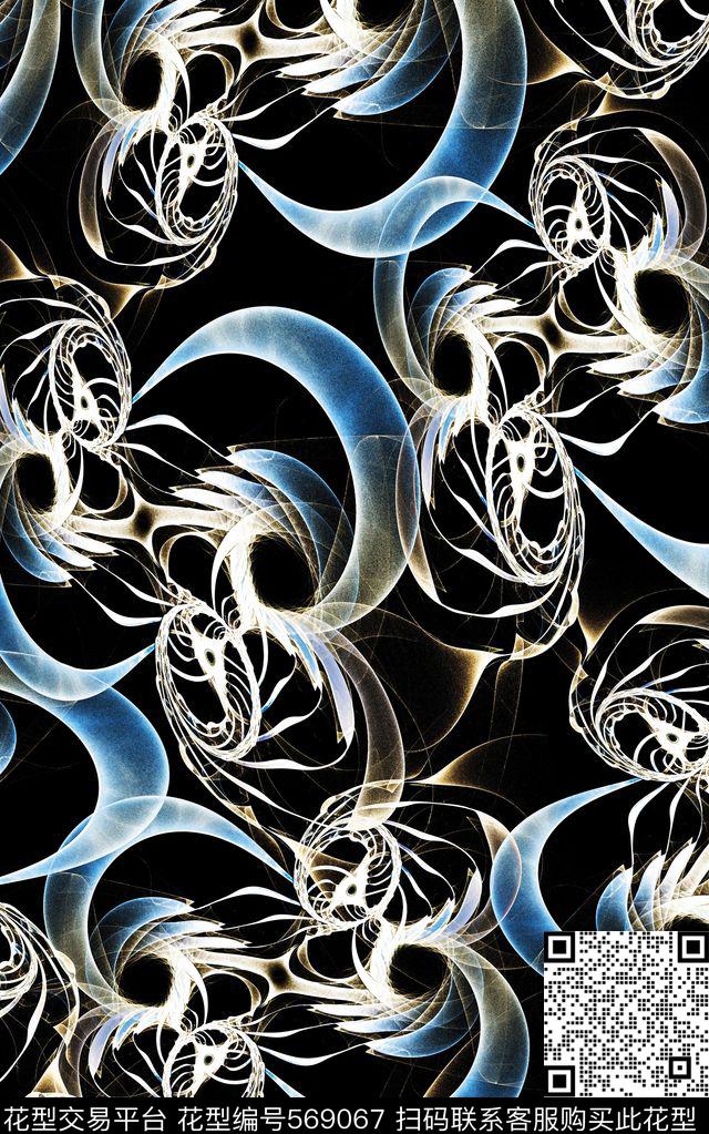 抽象创意服装数码印花华亿平台下载（图片编号: 569067） - 瓦栏（Walan）