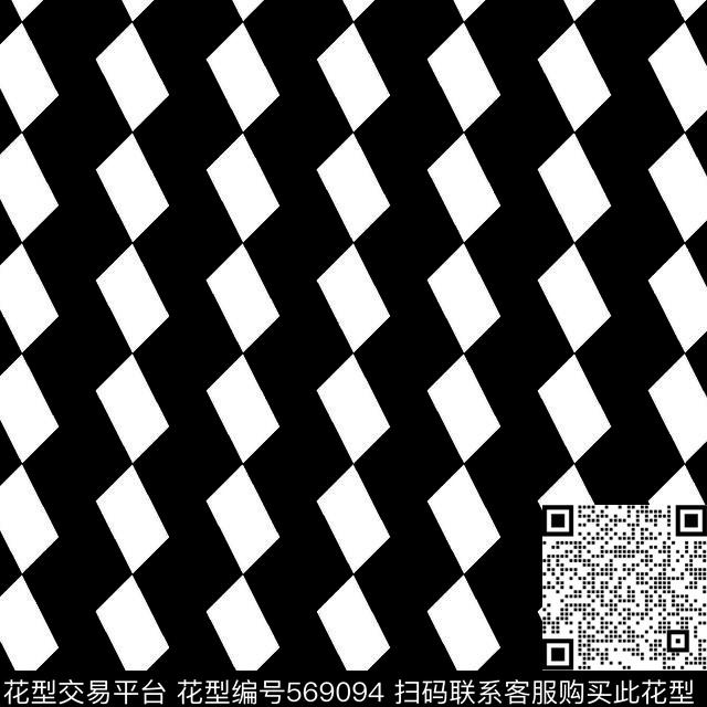 黑白几何图形四方连续传统华亿平台1黑白传统华亿平台1传统印花华亿平台下载（图片编号: 569094） - 瓦栏（Walan）