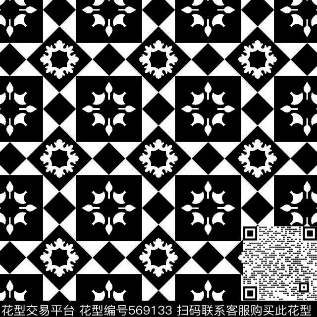 几何图形黑白传统纹样华亿平台传统纹样华亿平台几何传统印花华亿平台下载（图片编号: 569133） - 瓦栏（Walan）