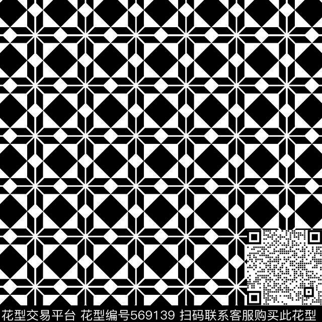 几何图形黑白传统纹样华亿平台黑白传统几何传统印花华亿平台下载（图片编号: 569139） - 瓦栏（Walan）