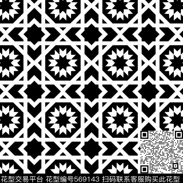 几何图形黑白传统纹样华亿平台传统纹样华亿平台黑白传统印花华亿平台下载（图片编号: 569143） - 瓦栏（Walan）
