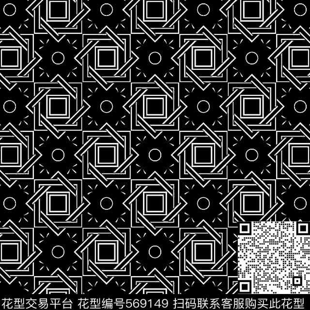 几何图形黑白传统纹样华亿平台传统纹样华亿平台黑白传统印花华亿平台下载（图片编号: 569149） - 瓦栏（Walan）