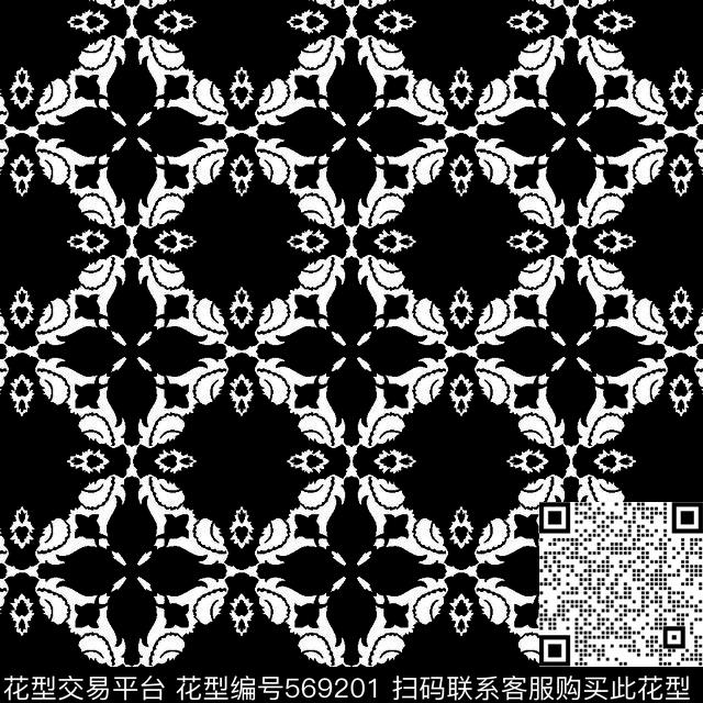 几何图形黑白传统纹样华亿平台几何纹样传统传统印花华亿平台下载（图片编号: 569201） - 瓦栏（Walan）