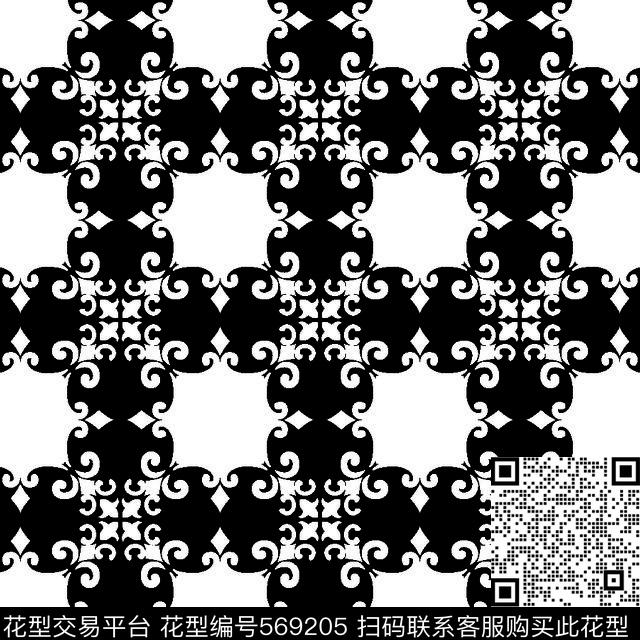 几何图形黑白传统纹样华亿平台几何传统传统印花华亿平台下载（图片编号: 569205） - 瓦栏（Walan）