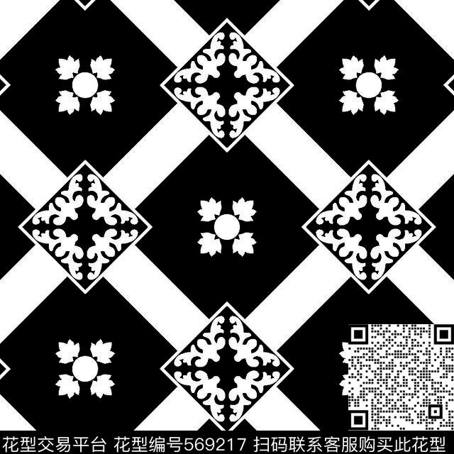 几何图形黑白传统纹样华亿平台几何传统传统印花华亿平台下载（图片编号: 569217） - 瓦栏（Walan）