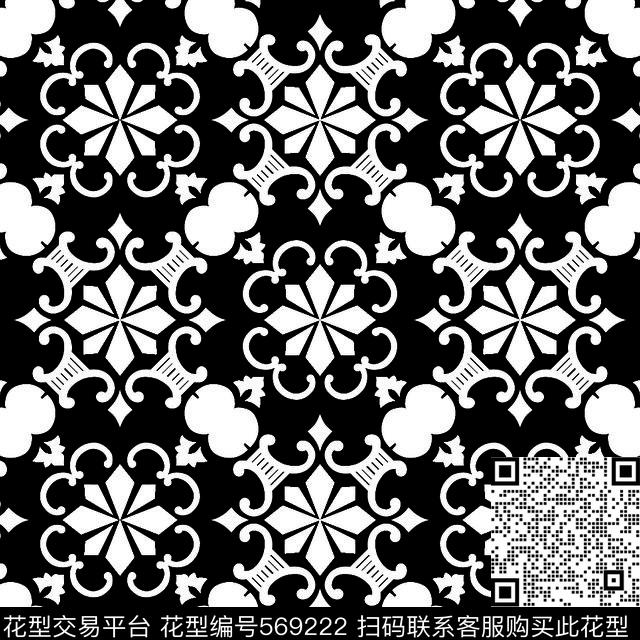 几何图形黑白传统纹样华亿平台黑白几何纹样传统印花华亿平台下载（图片编号: 569222） - 瓦栏（Walan）