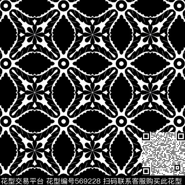几何图形黑白传统纹样华亿平台图案华亿平台传统传统印花华亿平台下载（图片编号: 569228） - 瓦栏（Walan）