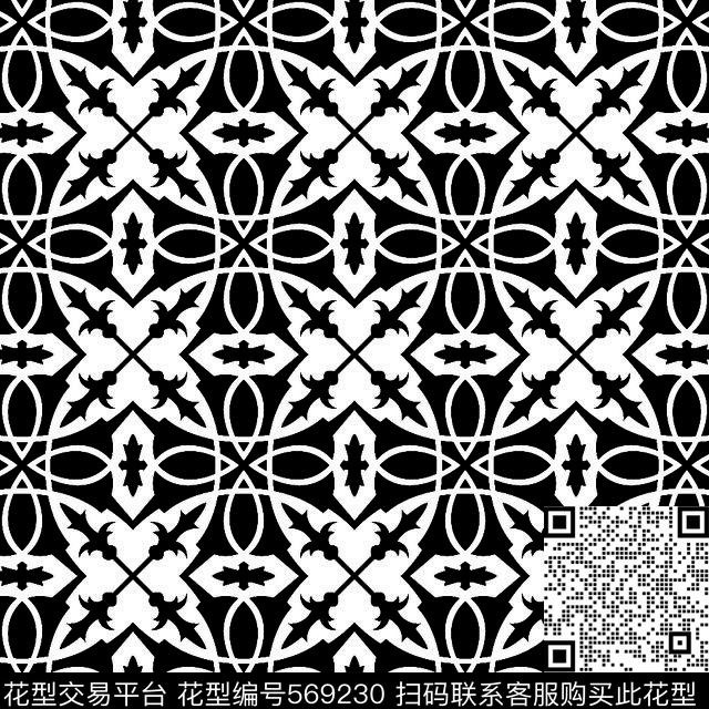 几何图形黑白传统纹样华亿平台图案传统几何传统印花华亿平台下载（图片编号: 569230） - 瓦栏（Walan）