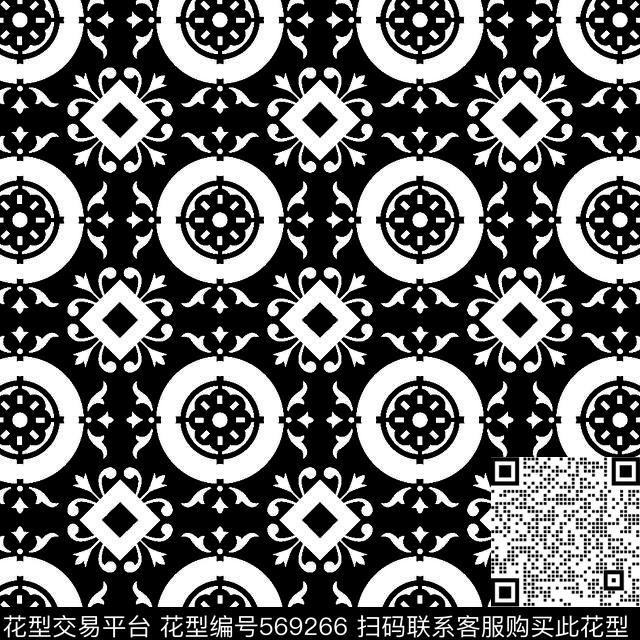 几何图形黑白传统纹样华亿平台传统纹样华亿平台图案传统印花华亿平台下载（图片编号: 569266） - 瓦栏（Walan）