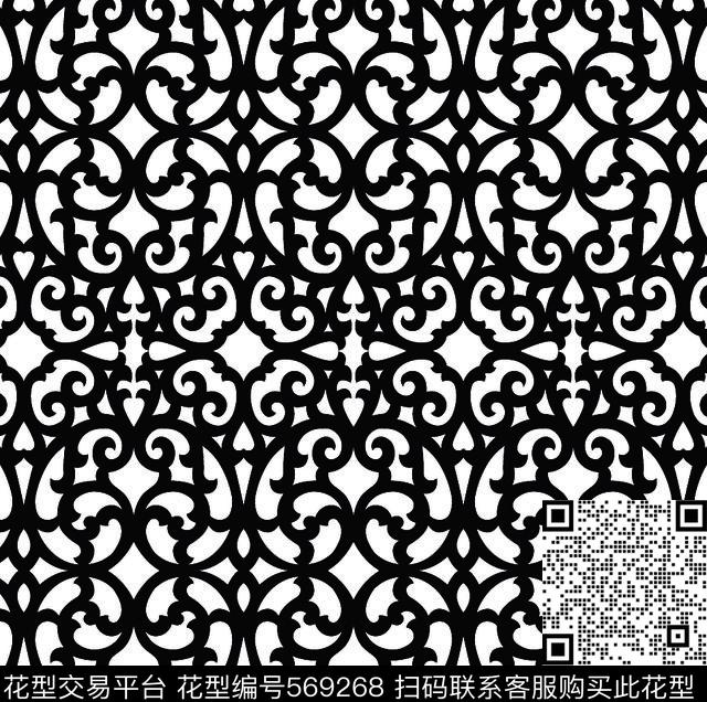 几何图形黑白传统纹样华亿平台几何图案图形传统传统印花华亿平台下载（图片编号: 569268） - 瓦栏（Walan）