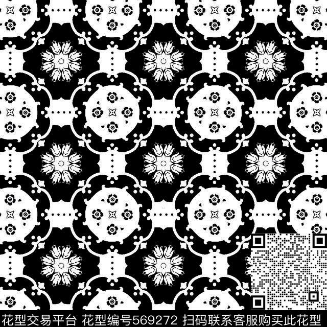 几何图形黑白传统纹样华亿平台传统图案传统印花华亿平台下载（图片编号: 569272） - 瓦栏（Walan）