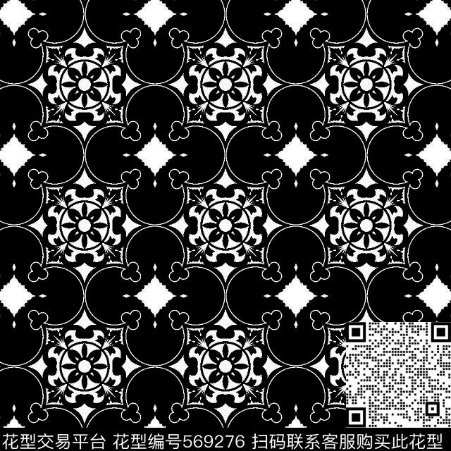 几何图形黑白传统纹样华亿平台图形图案传统印花华亿平台下载（图片编号: 569276） - 瓦栏（Walan）