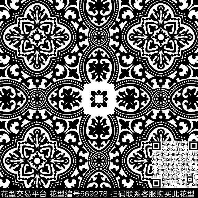 几何图形黑白传统纹样华亿平台图案图形几何传统印花华亿平台下载（图片编号: 569278） - 瓦栏（Walan）