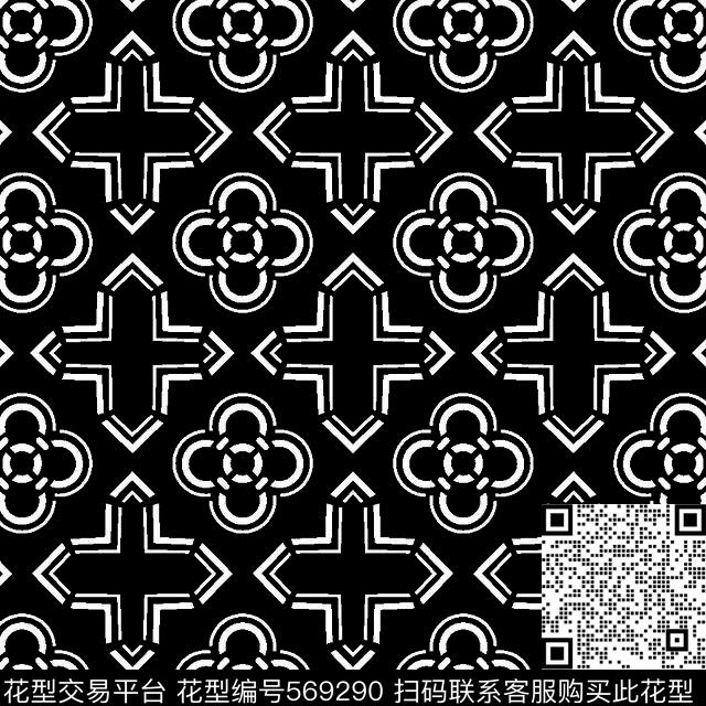 几何图形黑白传统纹样华亿平台几何图形图案传统印花华亿平台下载（图片编号: 569290） - 瓦栏（Walan）