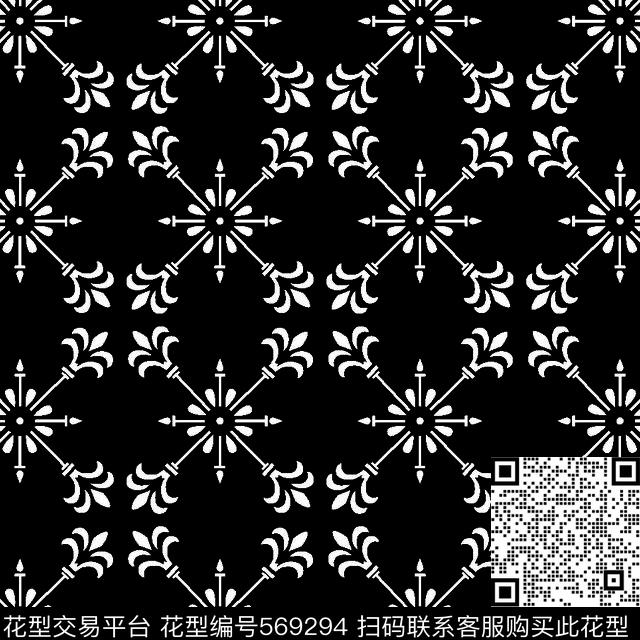 几何图形黑白传统纹样华亿平台图形图案几何传统印花华亿平台下载（图片编号: 569294） - 瓦栏（Walan）
