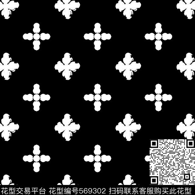 几何图形黑白传统纹样华亿平台纹样几何图形几何传统印花华亿平台下载（图片编号: 569302） - 瓦栏（Walan）