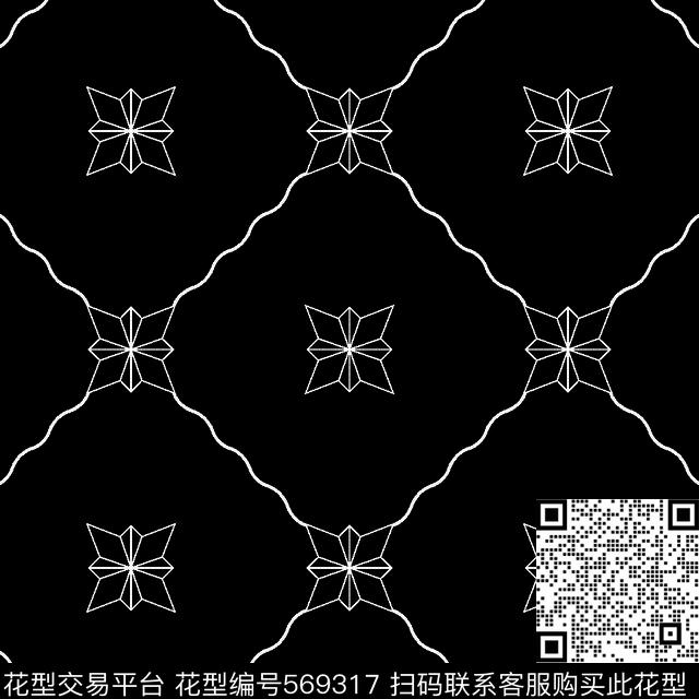 几何图形黑白传统纹样华亿平台图案几何图形传统印花华亿平台下载（图片编号: 569317） - 瓦栏（Walan）